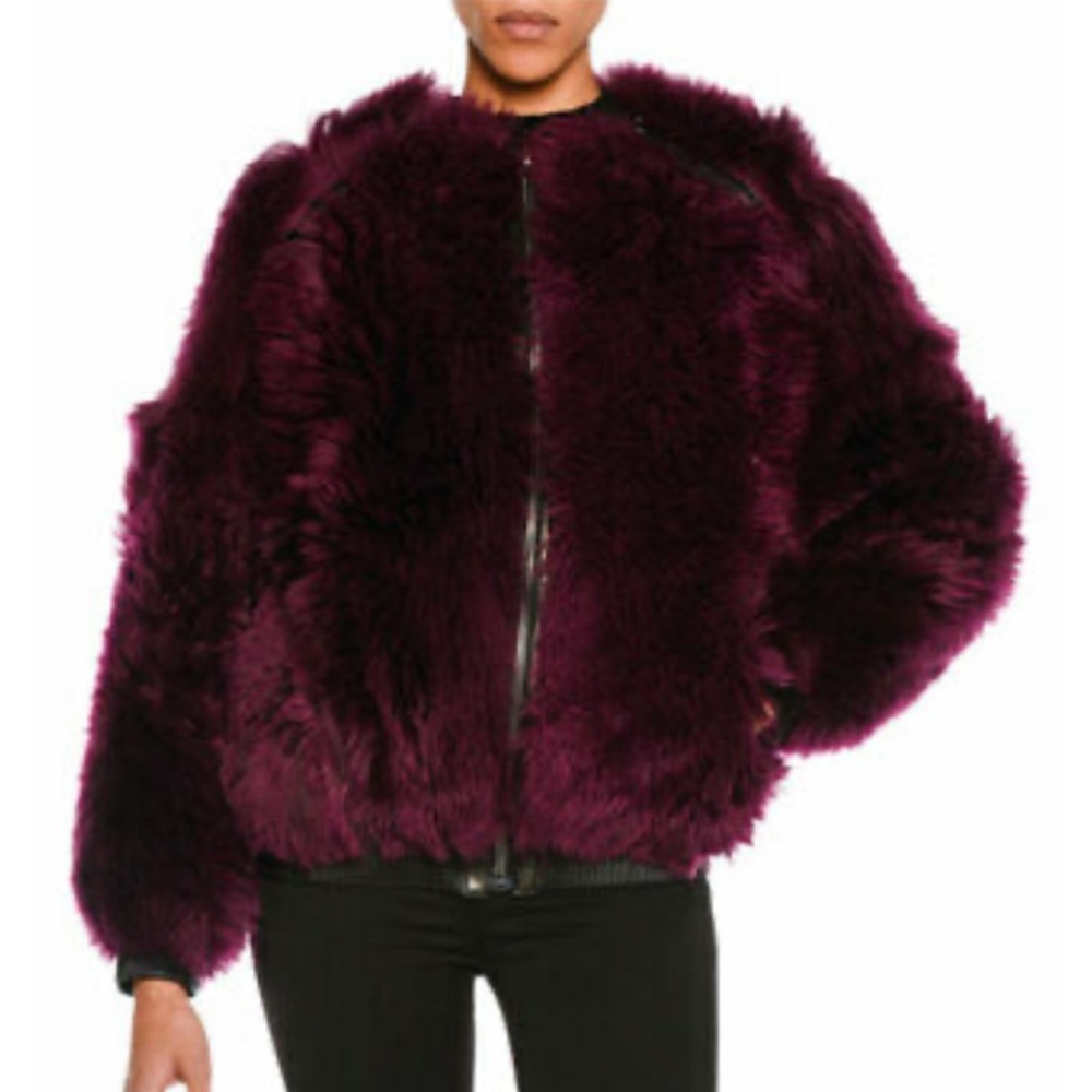 NWOT Tom Ford lamb fur chubby bomber jacket